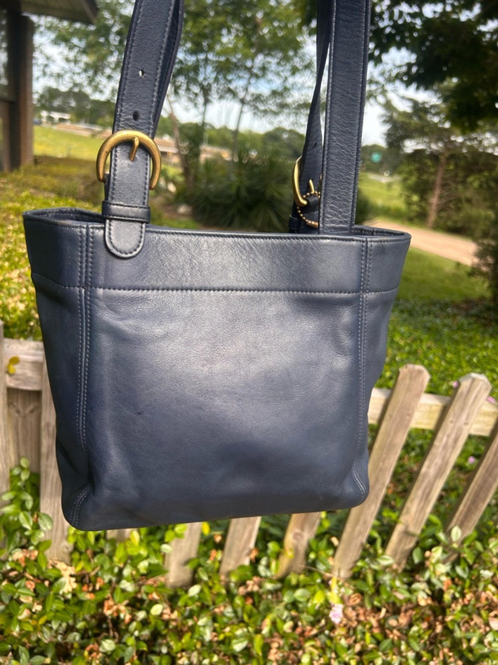 COACH Vintage 1997 SoHo Buckle Waverley Bag #4157 in Navy - EXCELLENT condition - Picture 3 of 7